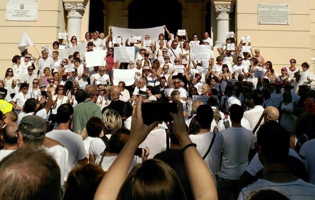 Manifestantes en Málaga