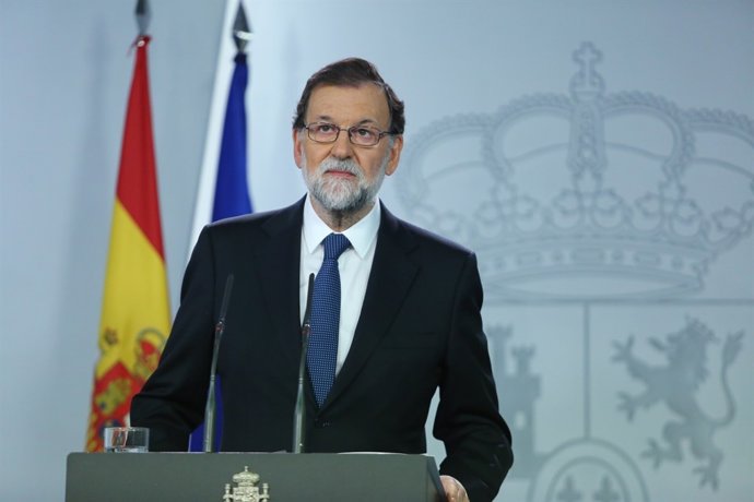 Mariano Rajoy compareix en el Palau de la Moncloa l'1 d'octubre