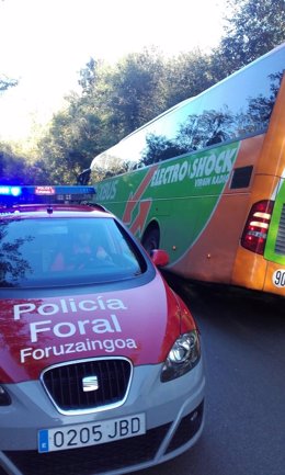 Autobús accidentado en Zugarramurdi