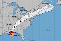 'Nate' toca tierra en Estados Unidos como huracán de categoría 1