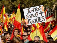 La marcha por la unidad de España de Barcelona en imágenes y vídeos