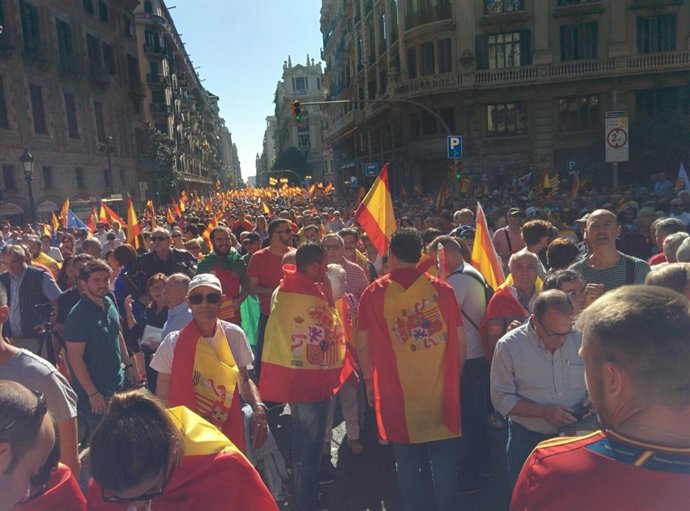 Manifestació de SCC per la unitat d'Espanya a Barcelona