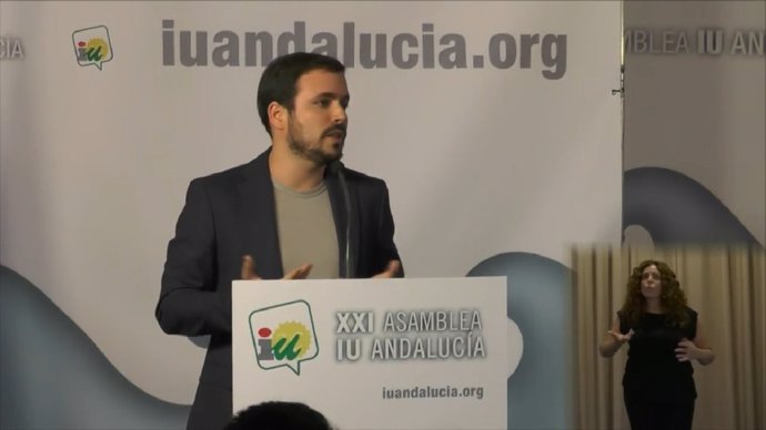 El coordinador general de IU, Alberto Garzón