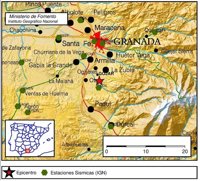 Sentido un terremoto de magnitud 2,4 con epicentro en Gójar (Granada)
