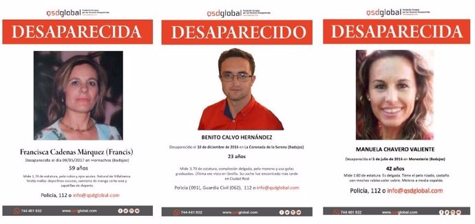 Desaparecidos en Extremadura