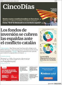 Las portadas de los periódicos económicos de hoy, lunes 9 de octubre