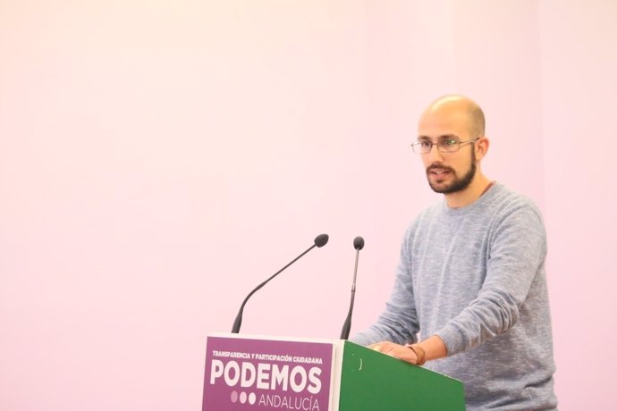 El secretario de Comunicación de Podemos Andalucía, Pablo Pérez Ganfornina