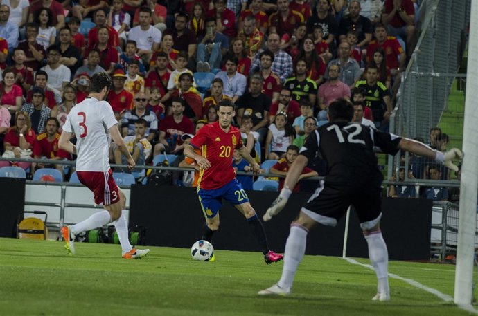 Navalovski y Aduriz en el partido de España - Georgia