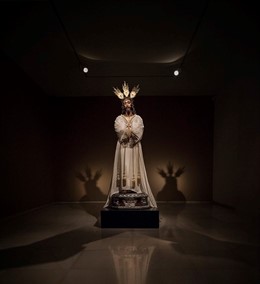 Imagen de jesús cautivo en Ars Málaga expuesto tras su restauración