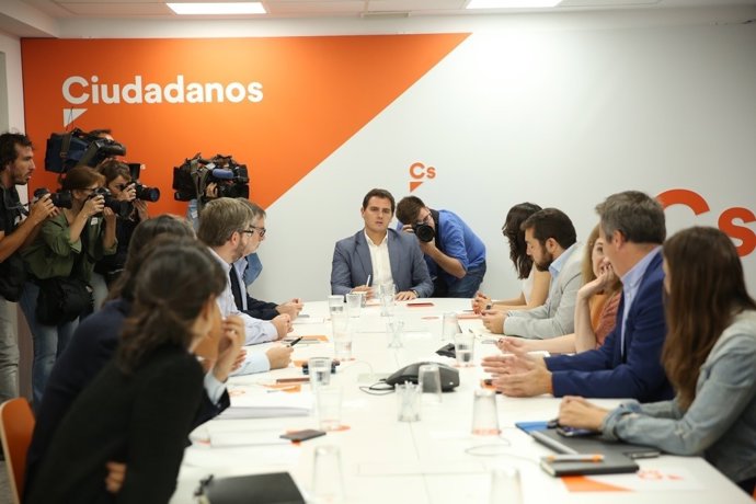 Albert Rivera presideix la reunió del Comitè Executiu Nacional de Ciudadanos