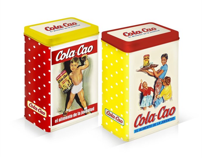 Latas vintage de Cola Cao.
