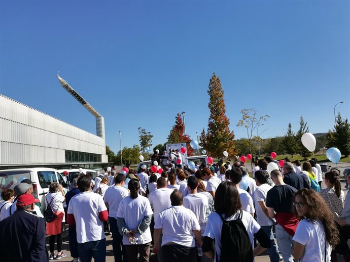 Participantes en la Marcha por la Salud Mental. 