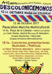 El 15M organiza un pasacalles y una marcha multicultural el 12 de octubre bajo el lema 'Nada que celebrar'