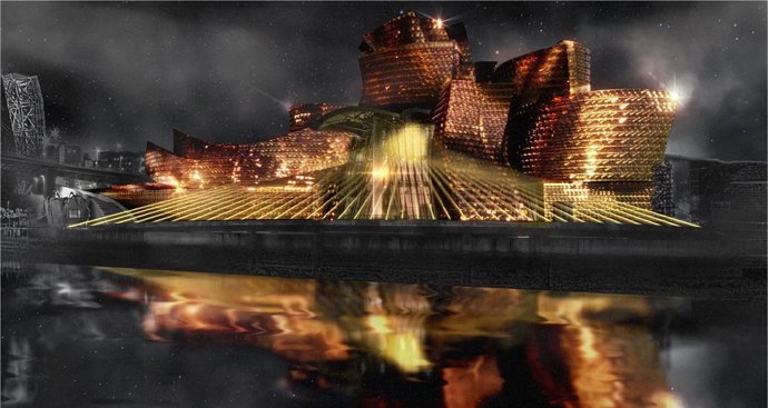 Espectáculo 'Reflections' del Museo Guggenheim