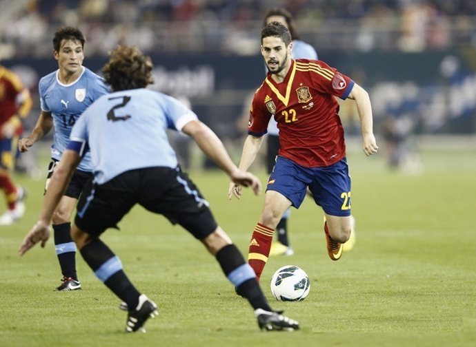 Isco en el seu debut amb la selecció espanyola