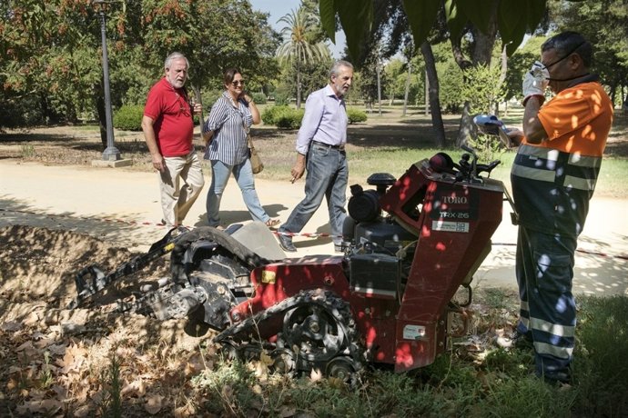 Visita de responsables municipales al parque Amate.