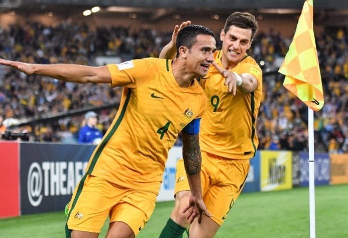 Cahill celebra uno de sus goles