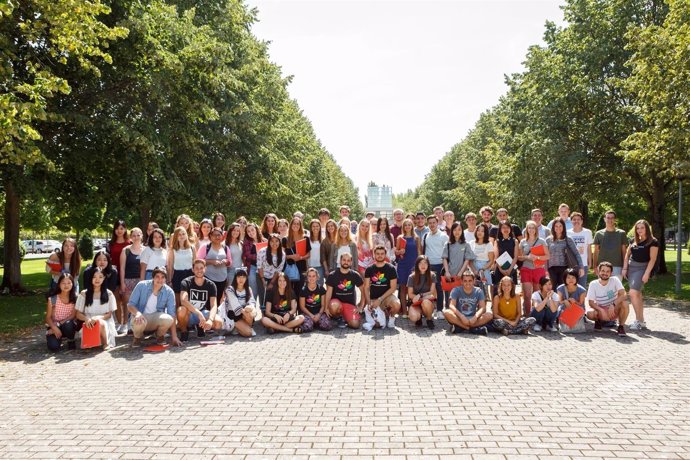 Parte de los estudiantes extranjeros de intercambio.