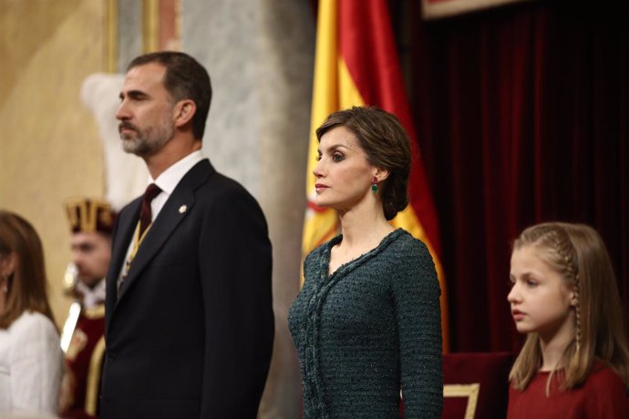 El Rey Felipe, la Reina Letizia y la Princesa Leonor