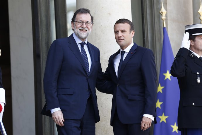 Emmanuel Macron I Mariano Rajoy a El Palau De l'Elisi 