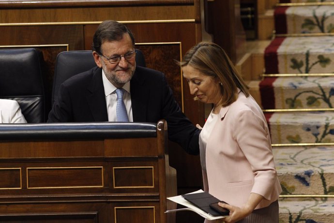 Rajoy y Ana Pastor en el Congreso