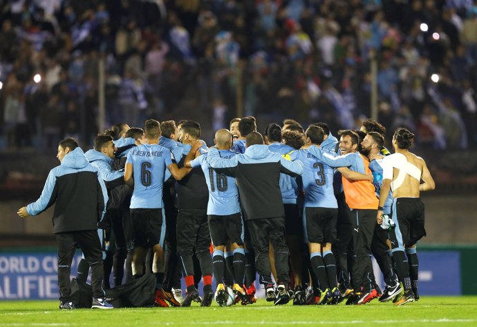 Uruguay celebra su clasificación al Mundial tras su victoria frente a Bolivia