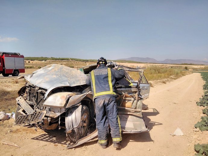 Imagen del vehículo accidentado