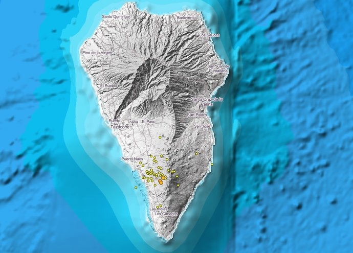 Localización de los temblores