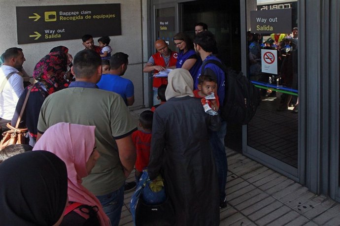 Refugiados sirios llegan a España