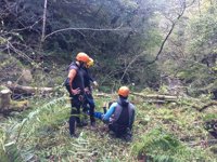 Rescatada en helicóptero cuando hacía barranquismo y se rompió el tobillo