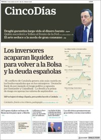 Las portadas de los periódicos económicos de hoy, viernes 13 de octubre