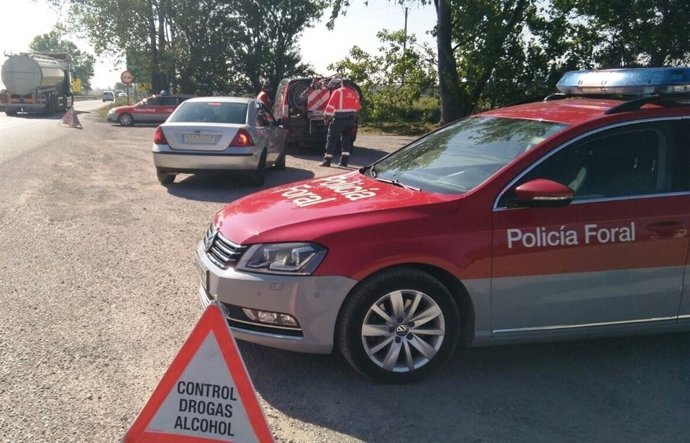 Moto inmovilizada por la Policía Foral