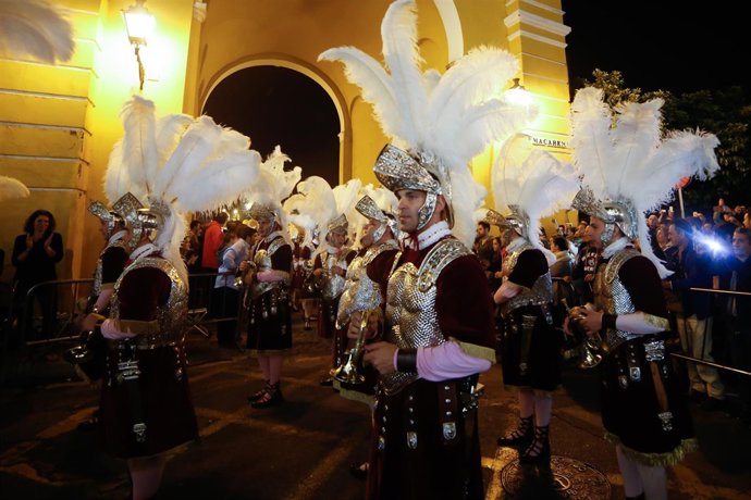 Los armaos de la Macarena, en la salida de la Semana Santa 2017 de Sevilla