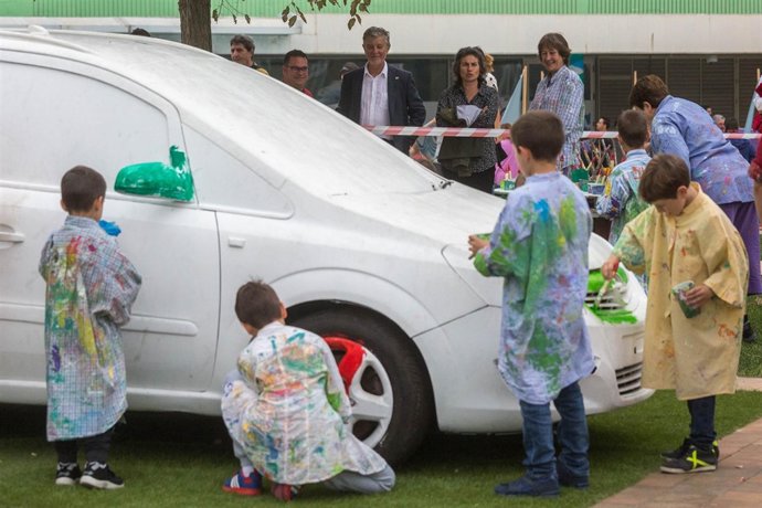 El espacio 'Río y Juego', en el Frente Fluvial de la Expo de Zaragoza