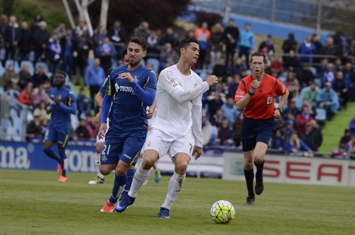 Cristiano Ronaldo en el Getafe C.F. S.A.D. - Real Madrid C.F.             