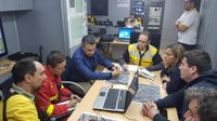 La Unidad Militar de Emergencia se incorpora a los trabajos para extinguir el incendio forestal de la aldea de Posadas