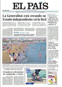 Las portadas de los periódicos de hoy, sábado 14 de octubre de 2017