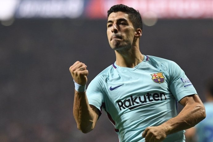 Luis Suárez celebra un gol