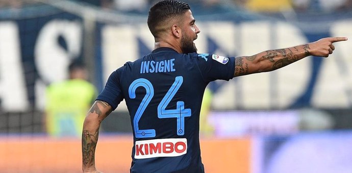 Lorenzo Insigne celebra el 1-1 