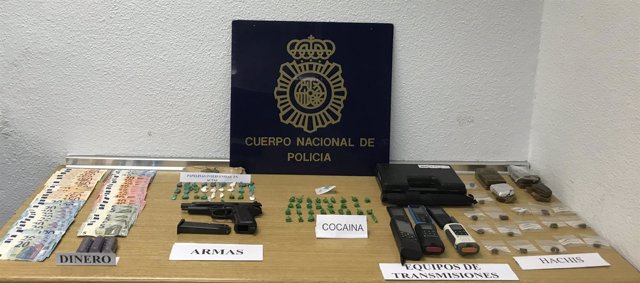 Material intervenido por la Policía Nacional