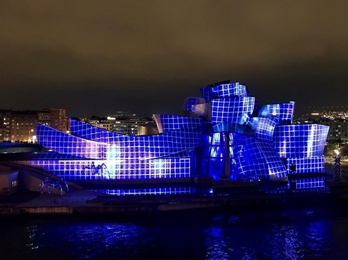 La intervención Reflections, en el Guggenheim Bilbao