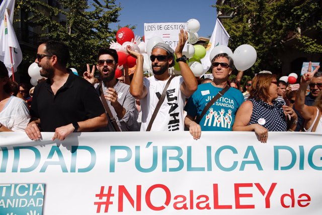 Manifestación sanitaria en Granada