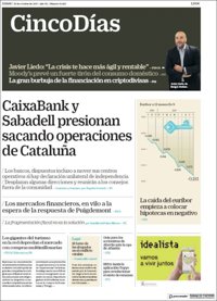 Las portadas de los periódicos económicos de hoy, lunes 16 de octubre