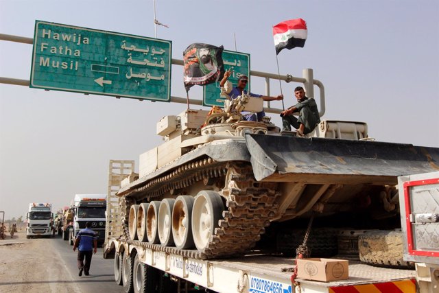 Imagen de archivo de un convoy del Ejército iraquí