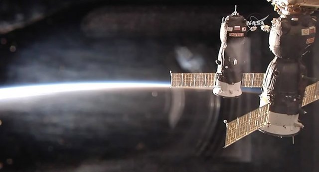 La nave de carga Progress 68 aproximándose a la ISS