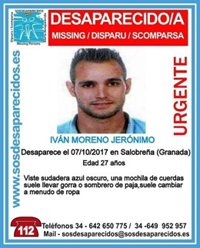 Piden colaboración ciudadana para localizar a un joven desaparecido en Salobreña