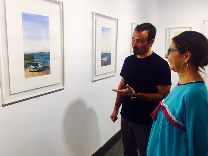 Inauguración de la muestra de Moralva en la Fundación Cajasol en Huelva