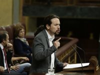 Iglesias acusa al Gobierno de destruir la democracia en España: "Corruptos del PP libres; independentistas presos"