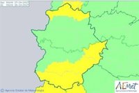 Varias comarcas de Badajoz y el norte de Cáceres, en nivel amarillo de alerta este martes por lluvias