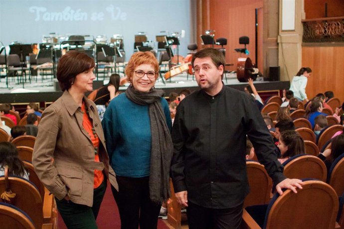 Ruz (centro), en la inauguración de los Conciertos Didácticos